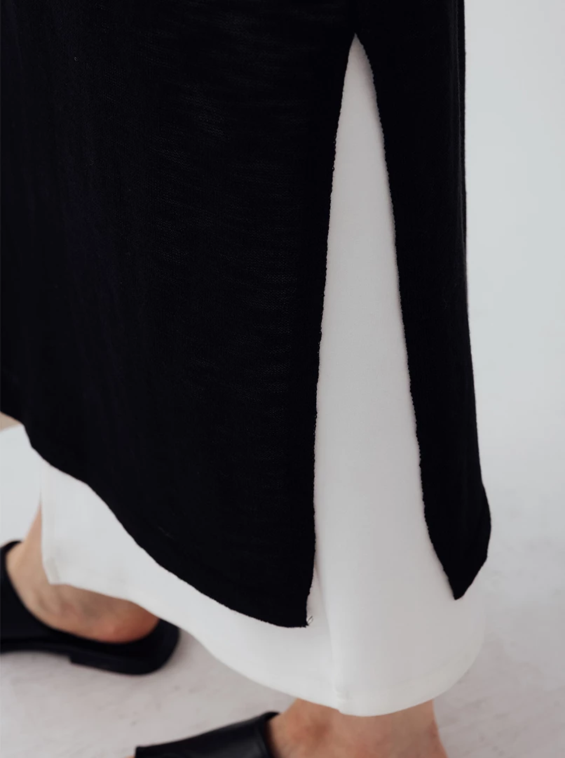 透膚涼感薄紗短袖長洋