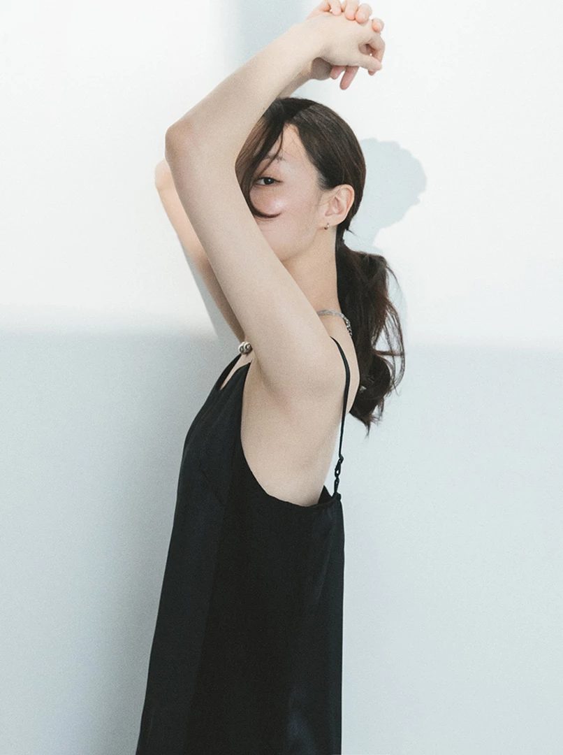 絲質拼接蕾絲長洋