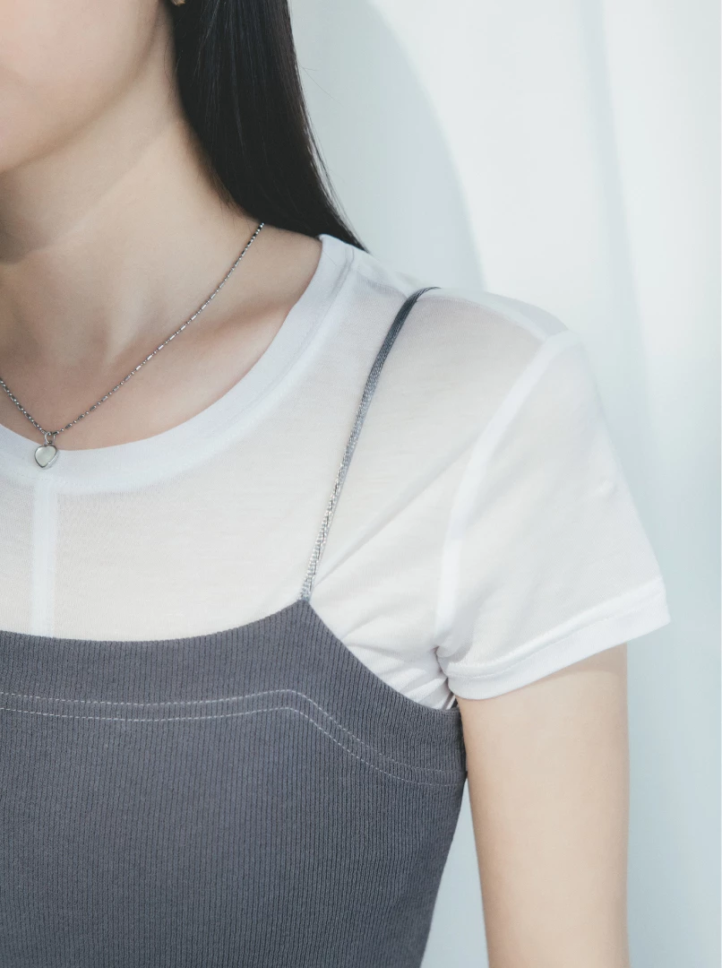 異材質拼接洋裝