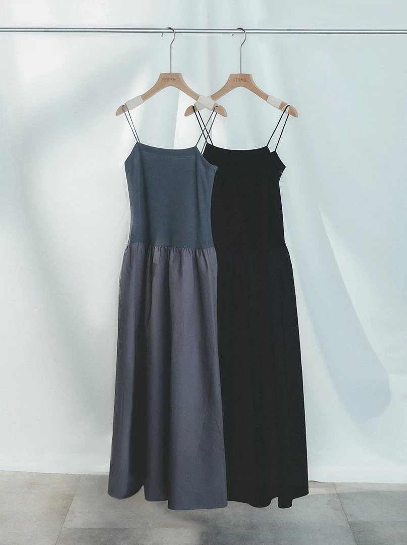 異材質拼接洋裝