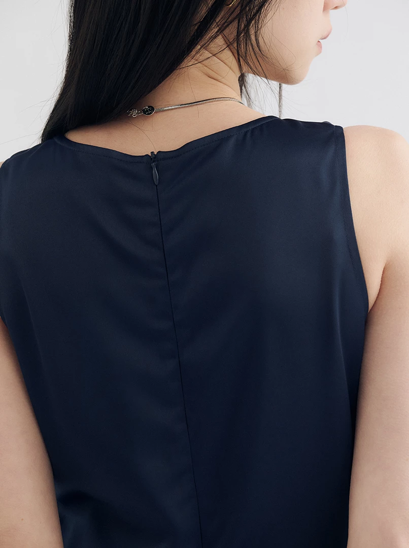 法式腰帶設計背心連身裙