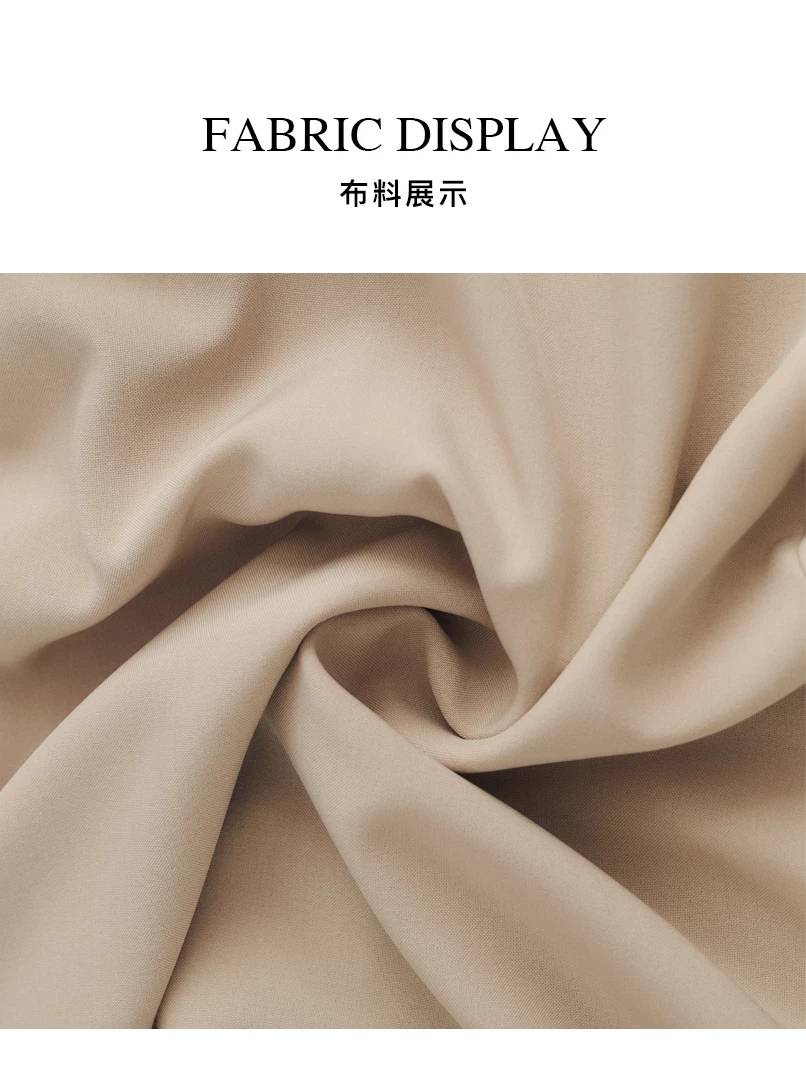 V領收腰襯衣式連衣裙