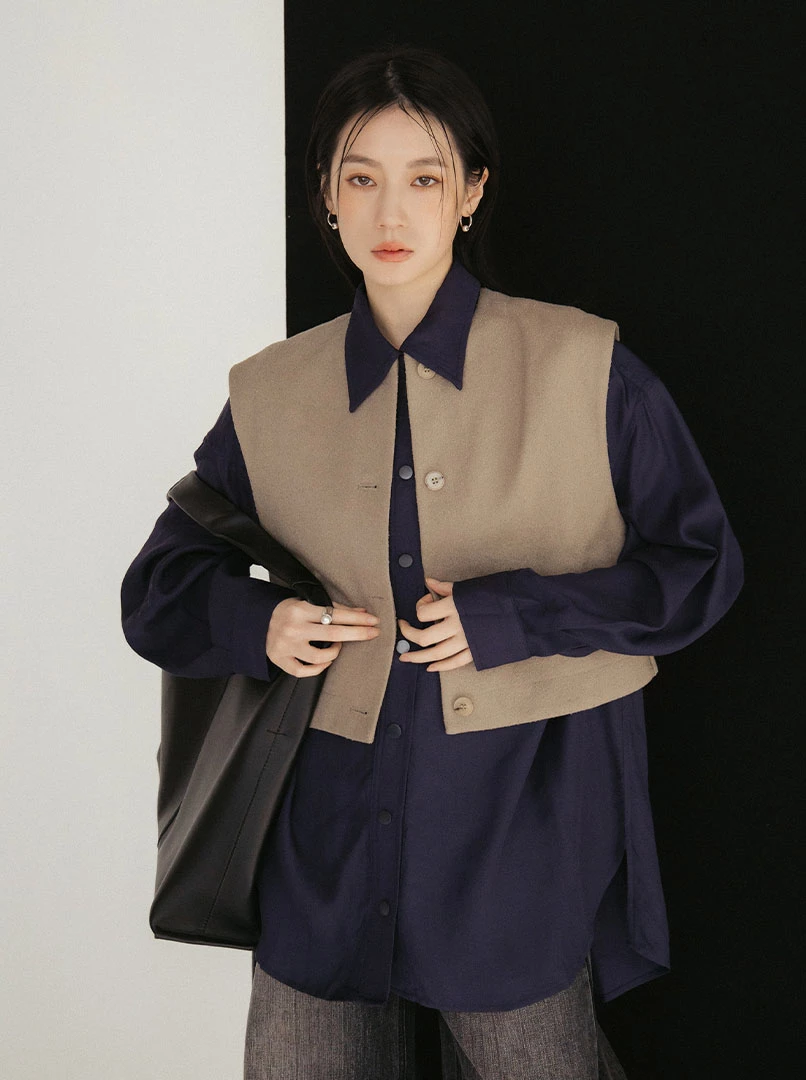 絲質口袋設計襯衫