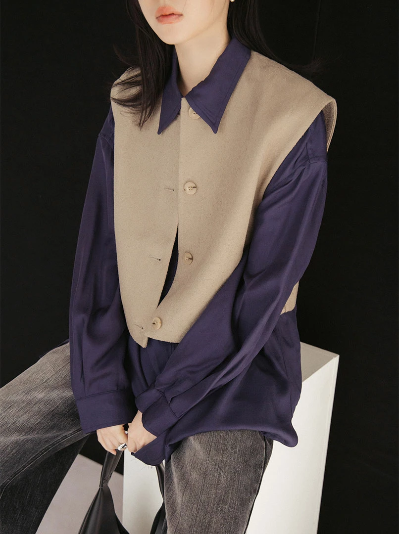 絲質口袋設計襯衫