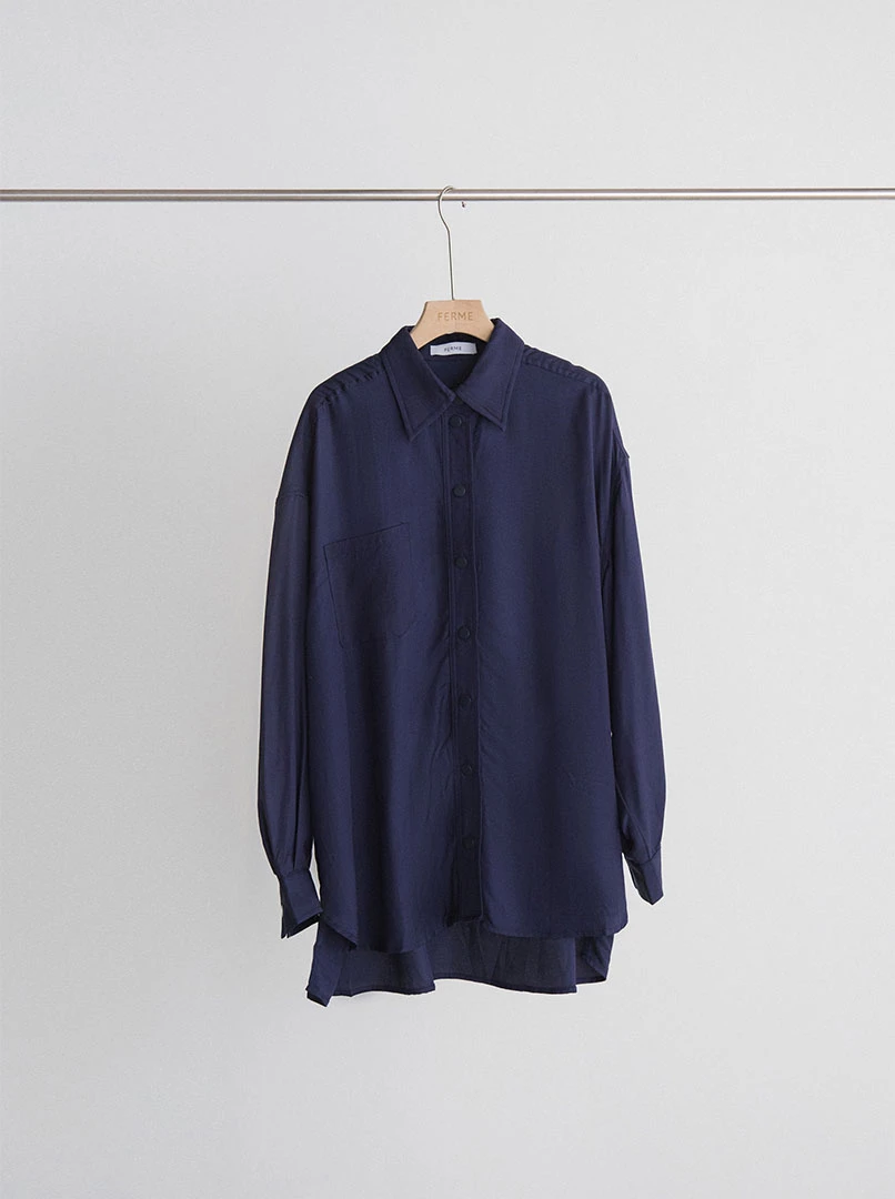 絲質口袋設計襯衫