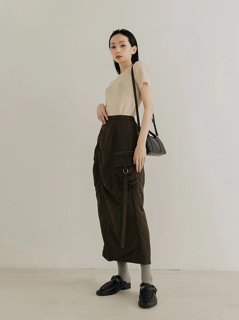 圓領針織短袖上衣