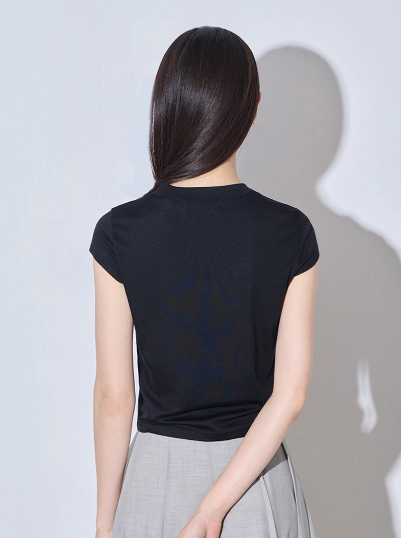 親膚圓領短T'
