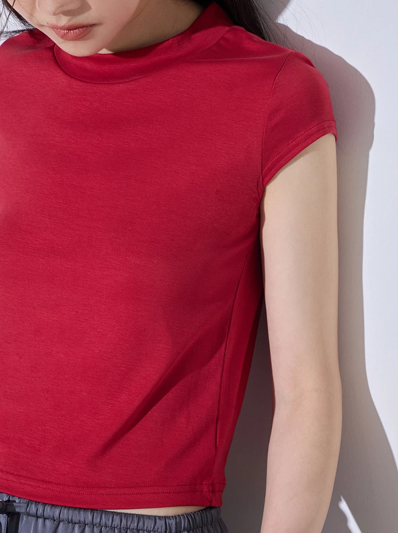 親膚圓領短T'