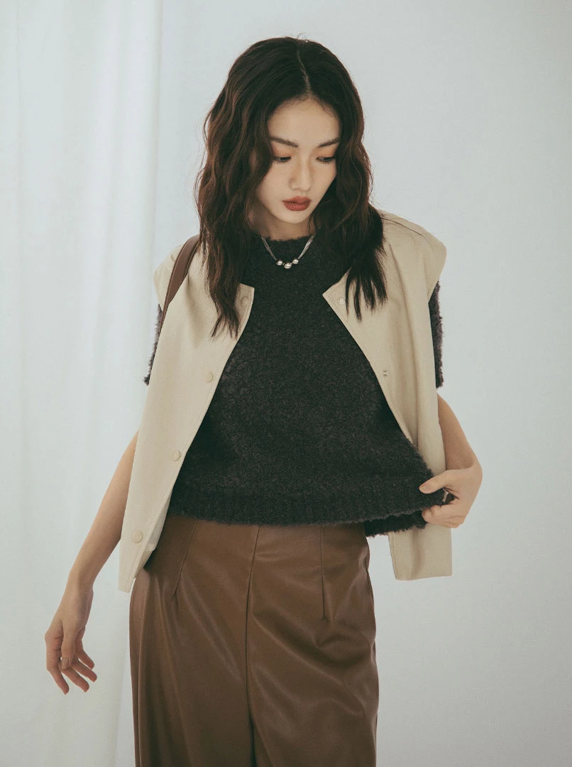 親膚短袖針織上衣