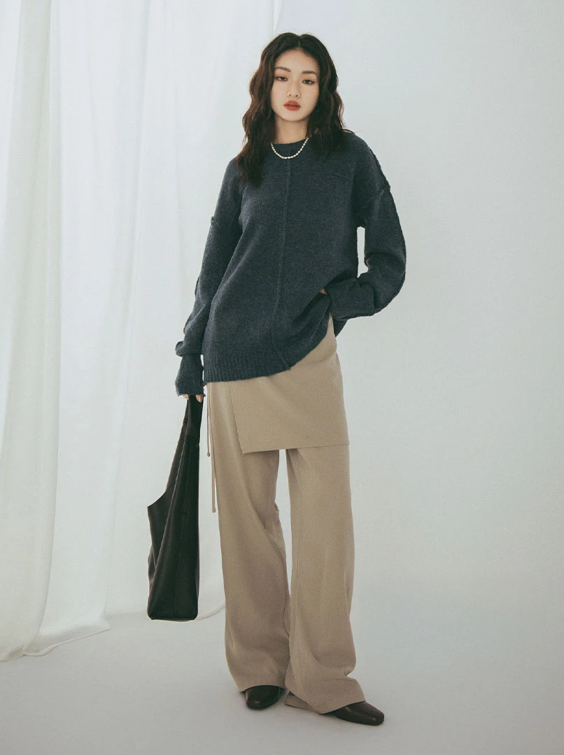 法式慵懶寬鬆毛衣