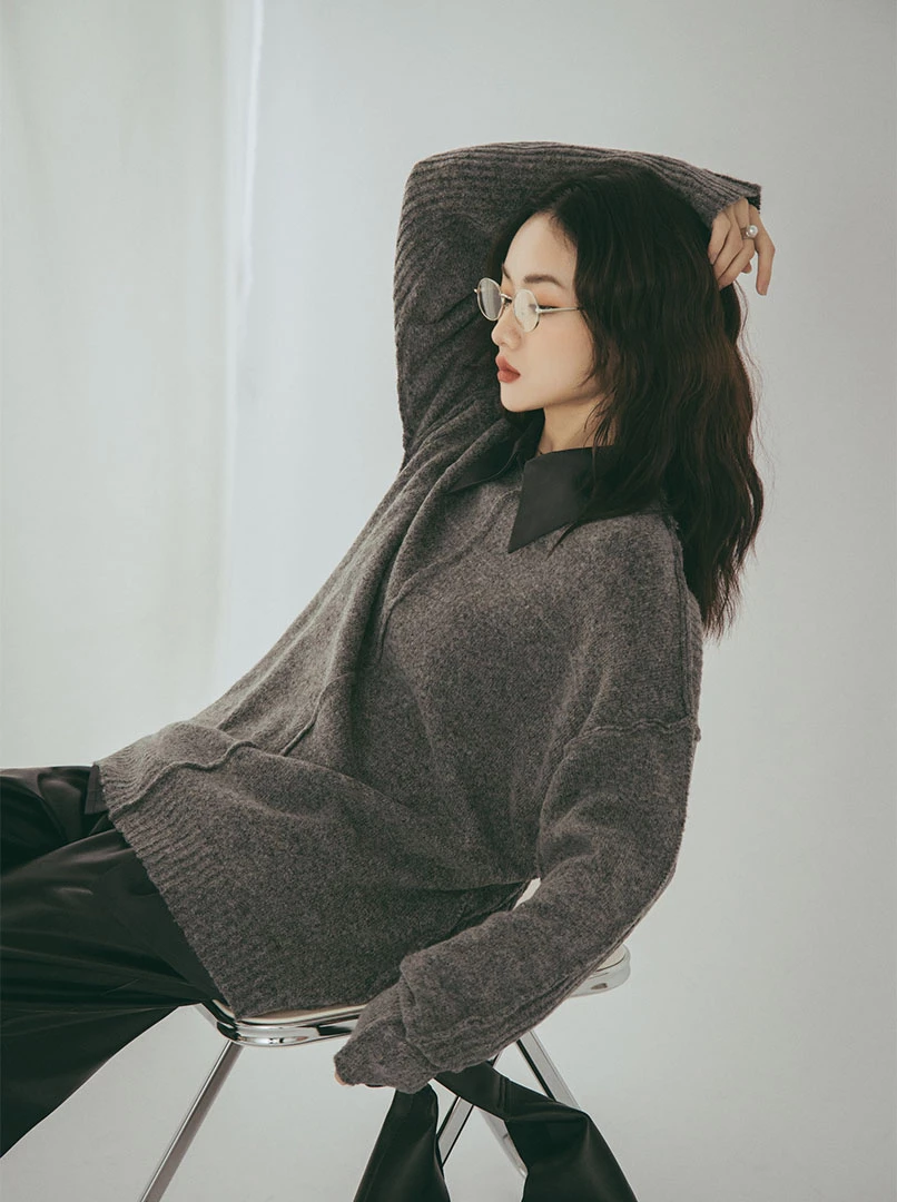 法式慵懶寬鬆毛衣