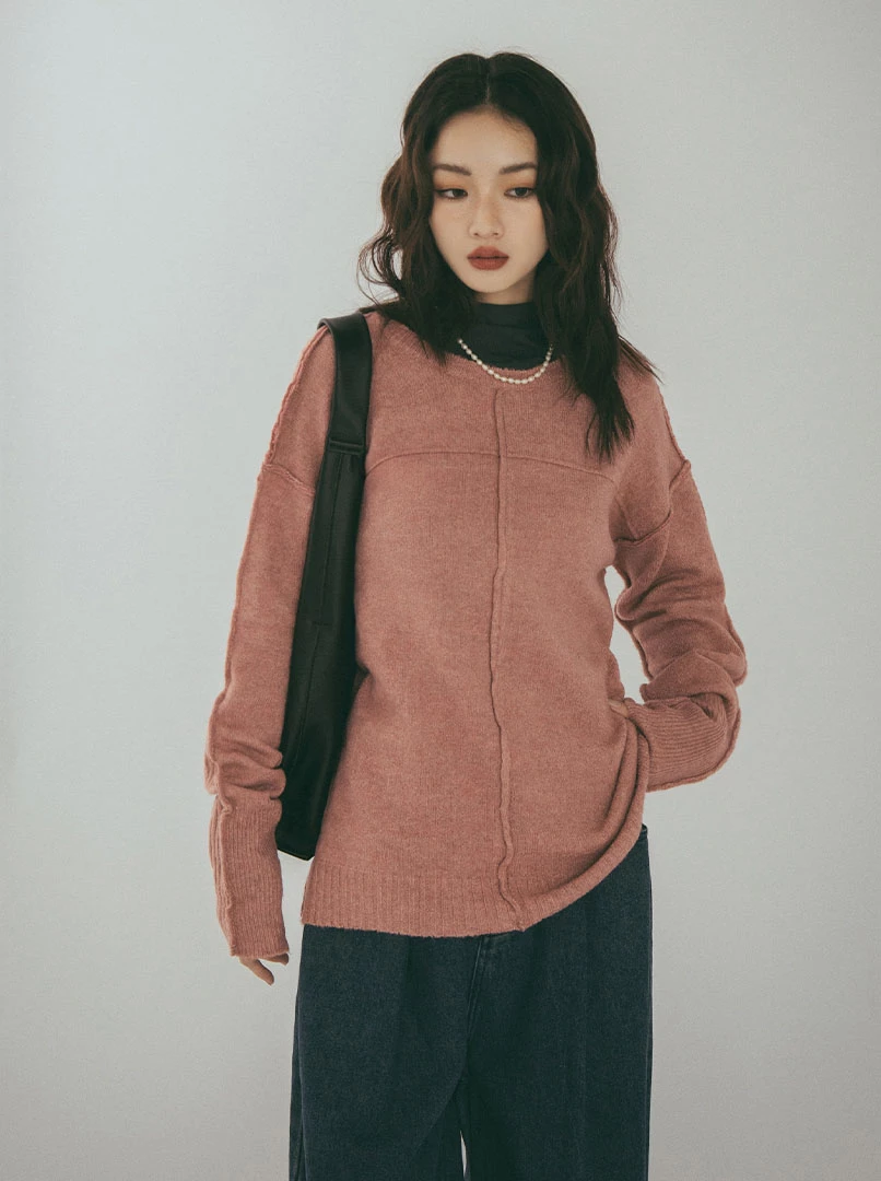 法式慵懶寬鬆毛衣