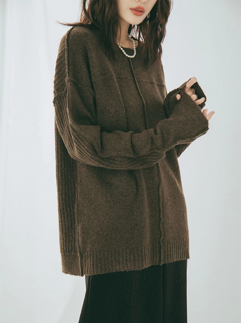 法式慵懶寬鬆毛衣
