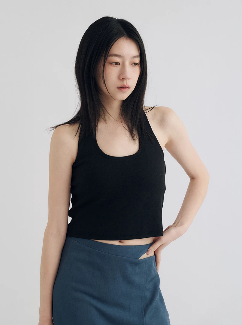 掛脖U領Bratop上衣