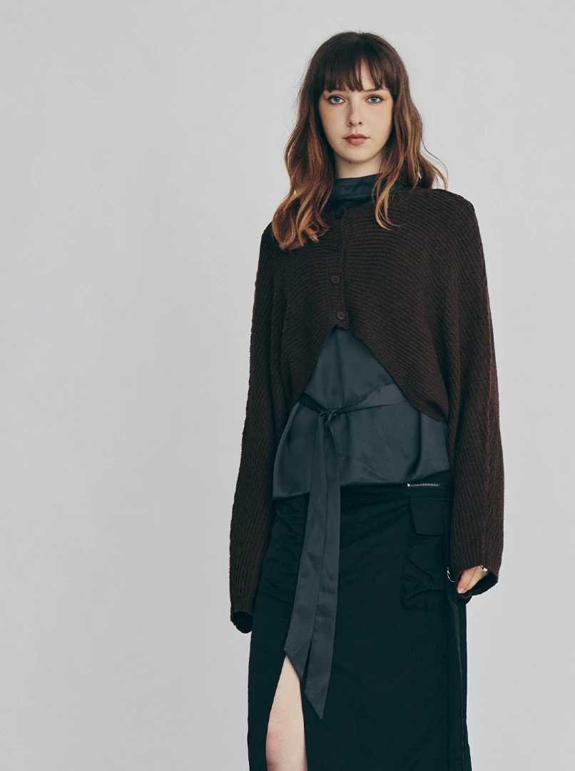 雙面實穿短版針織毛衣