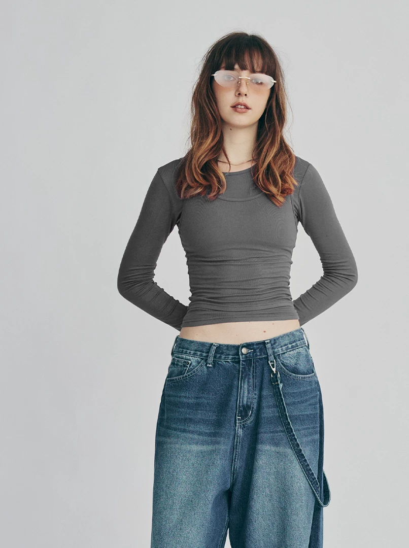 兩件式疊穿長袖衫