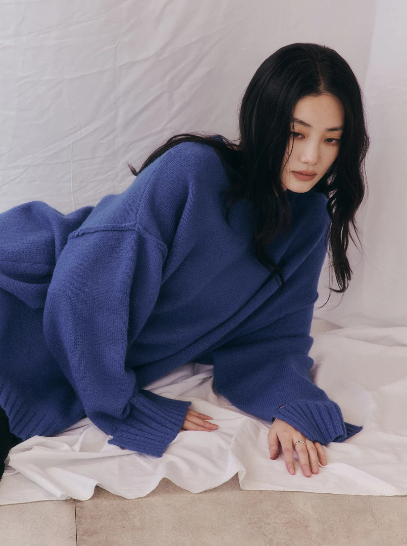 開衩手袖寬鬆大毛衣