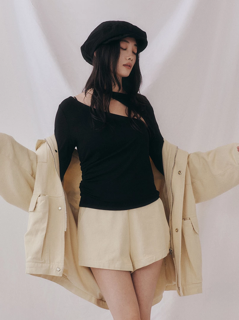 可拆兩穿設計長袖上衣