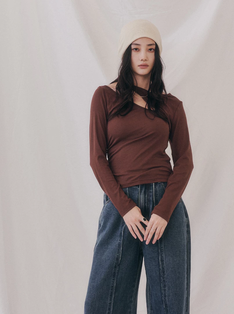 可拆兩穿設計長袖上衣