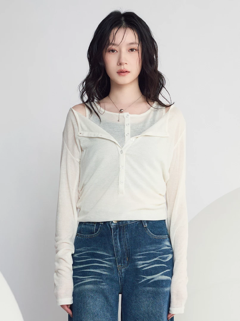 2ways背心長袖上衣