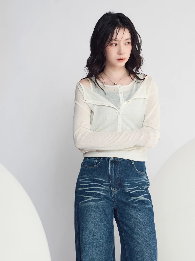 2ways背心長袖上衣