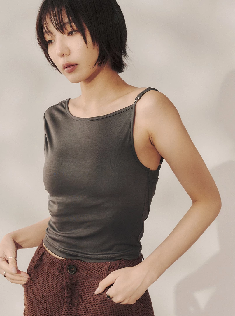 不對稱美背bra背心上衣