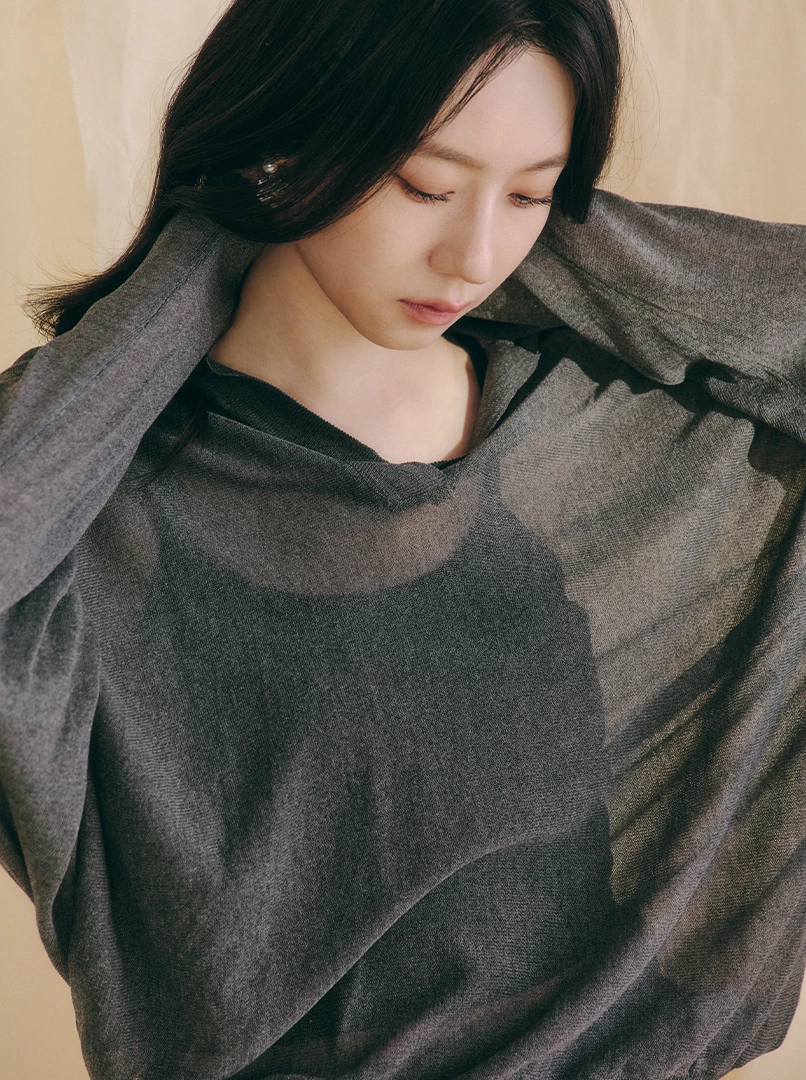POLO領亞麻長袖衫