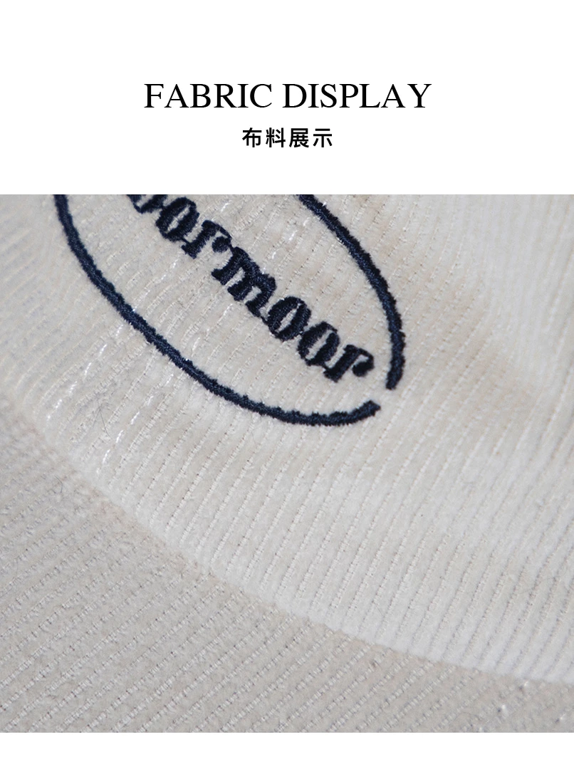 燈芯絨字母棒帽