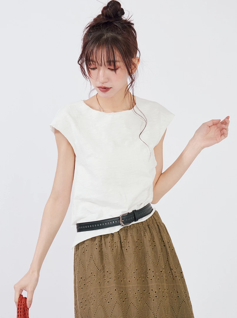 C復古壓花細皮帶