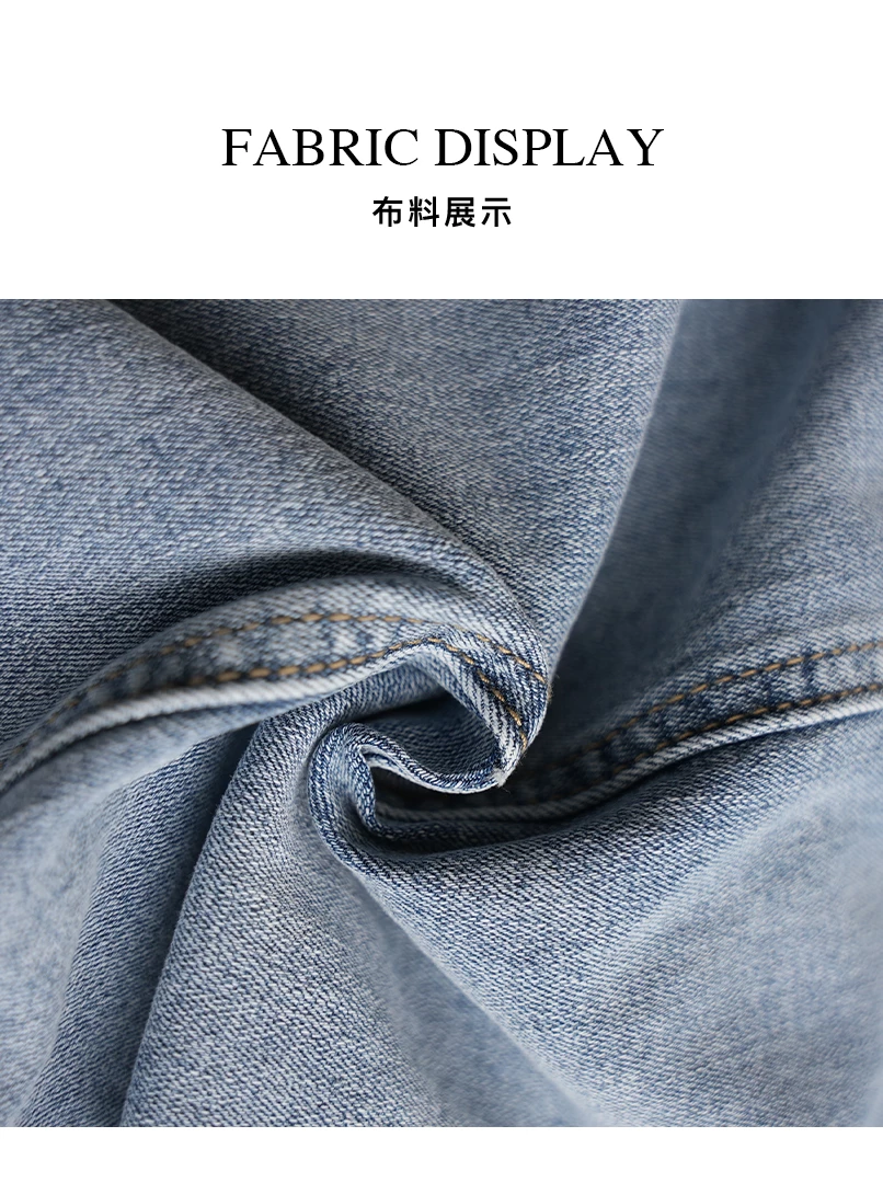 剪接俐落修身牛仔褲(短)