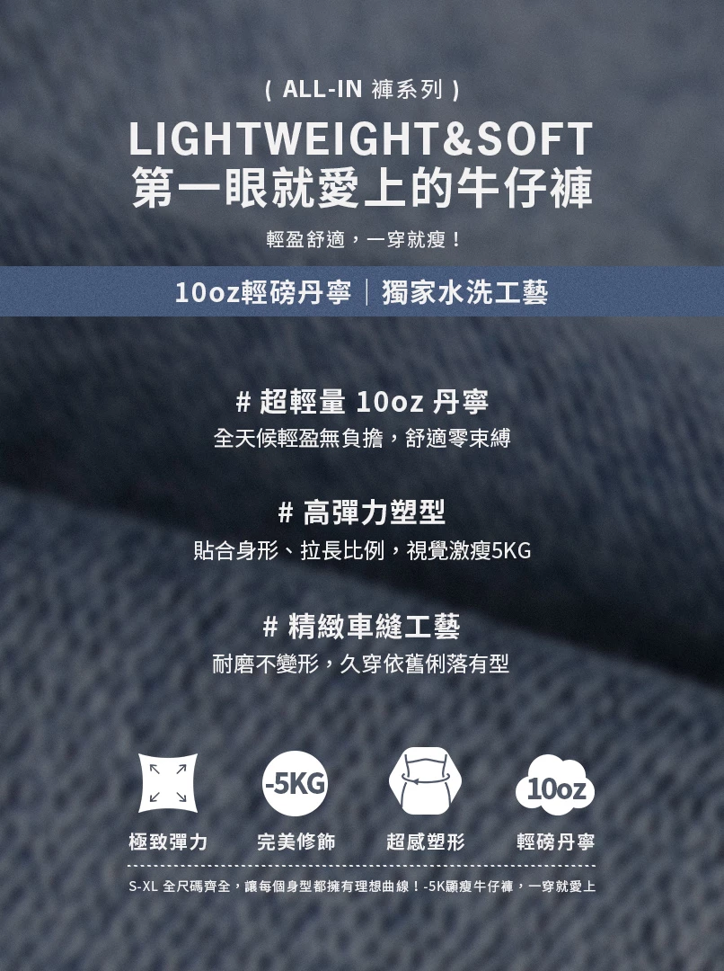 剪接俐落修身牛仔褲(短)