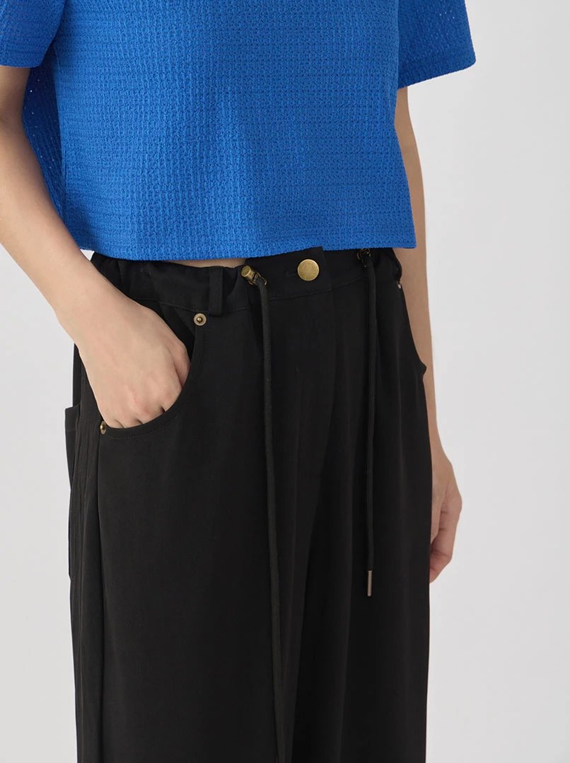 可調式直筒長褲