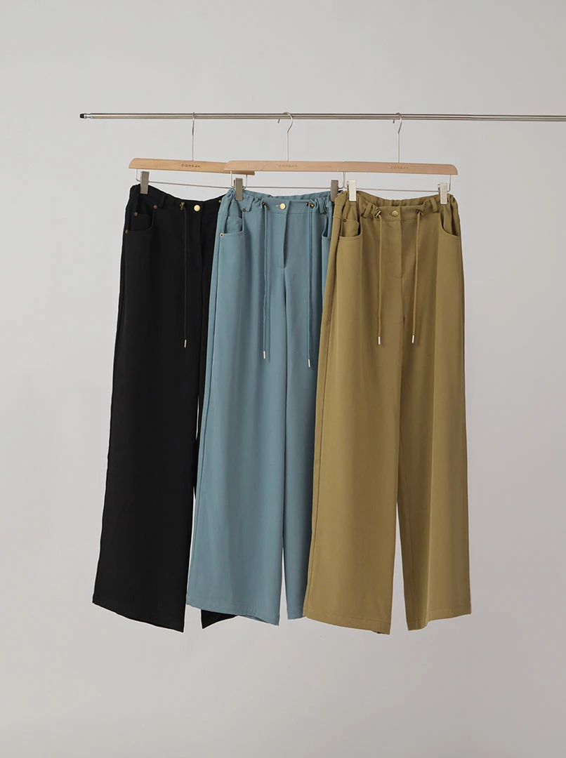 可調式直筒長褲