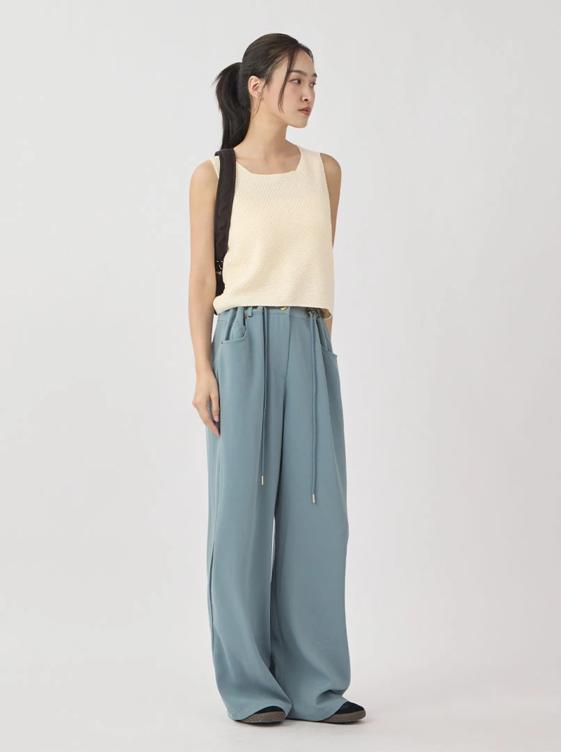 可調式直筒長褲