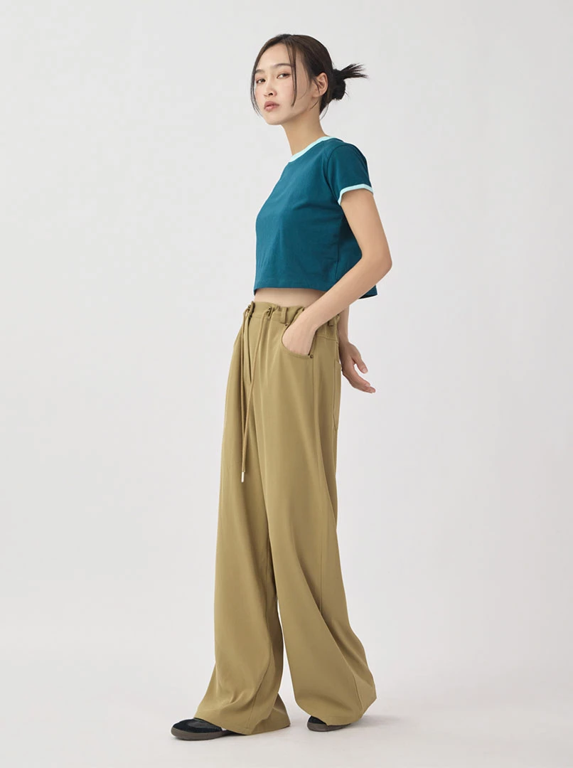 可調式直筒長褲