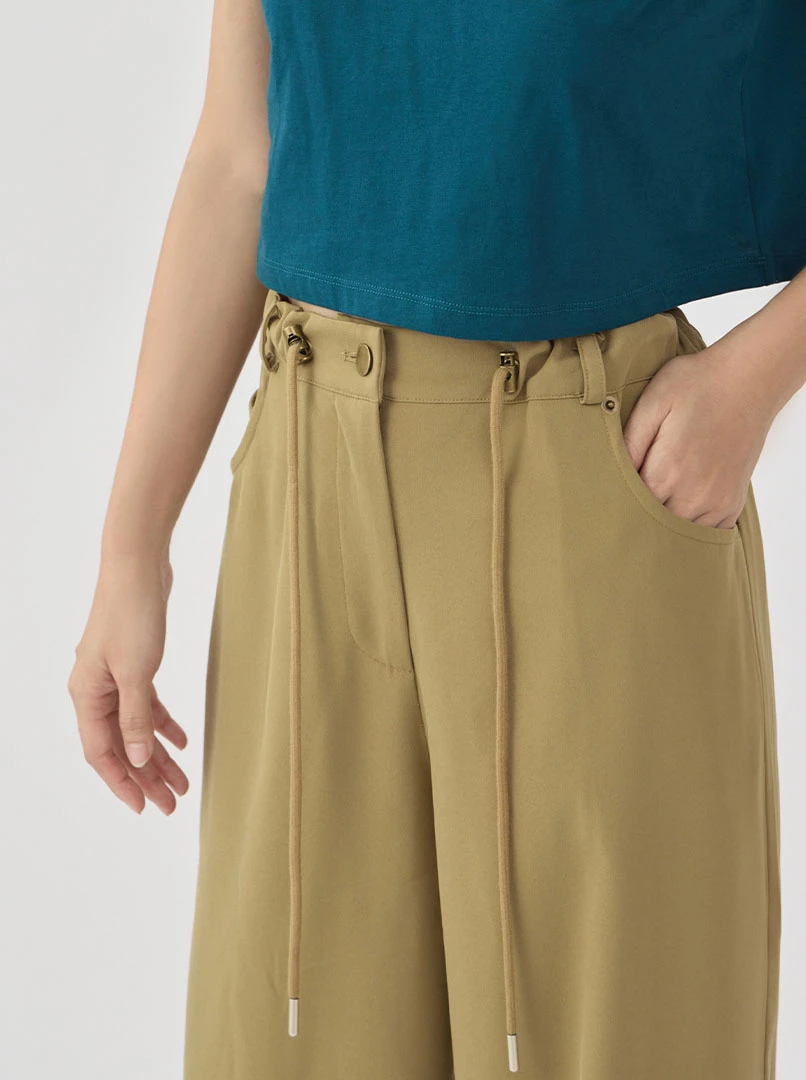 可調式直筒長褲