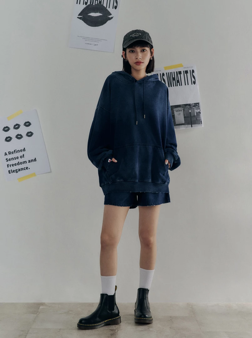 黑土聯名洗舊短褲