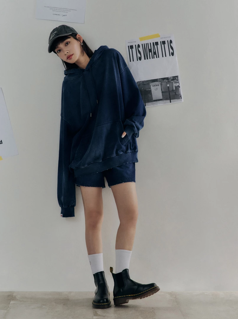 黑土聯名洗舊短褲