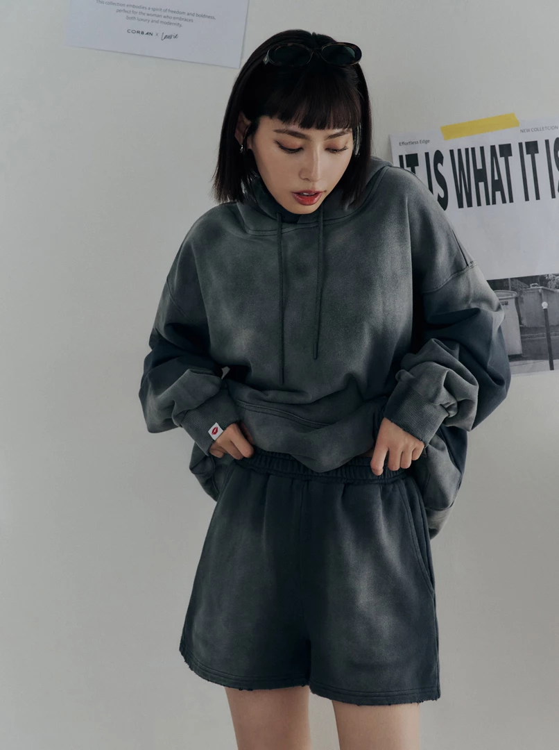 黑土聯名洗舊短褲