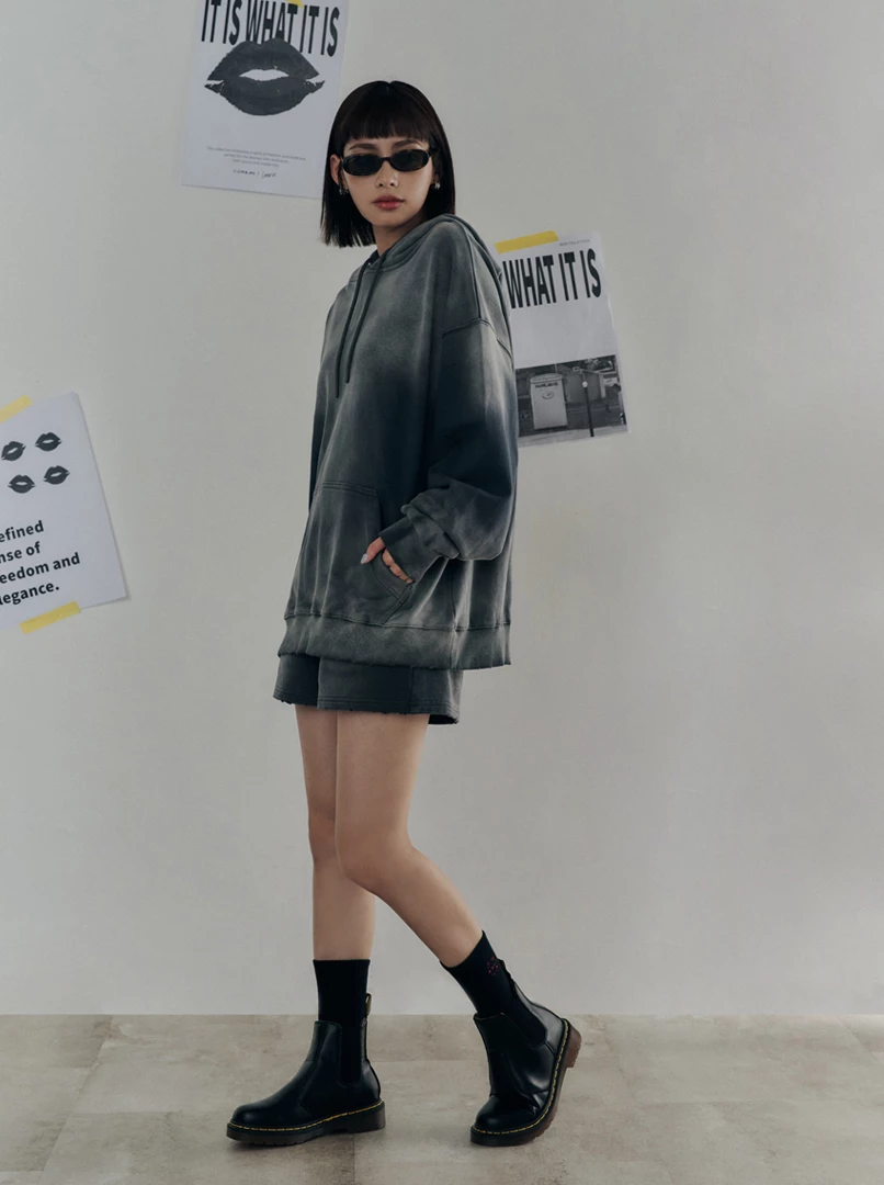 黑土聯名洗舊短褲