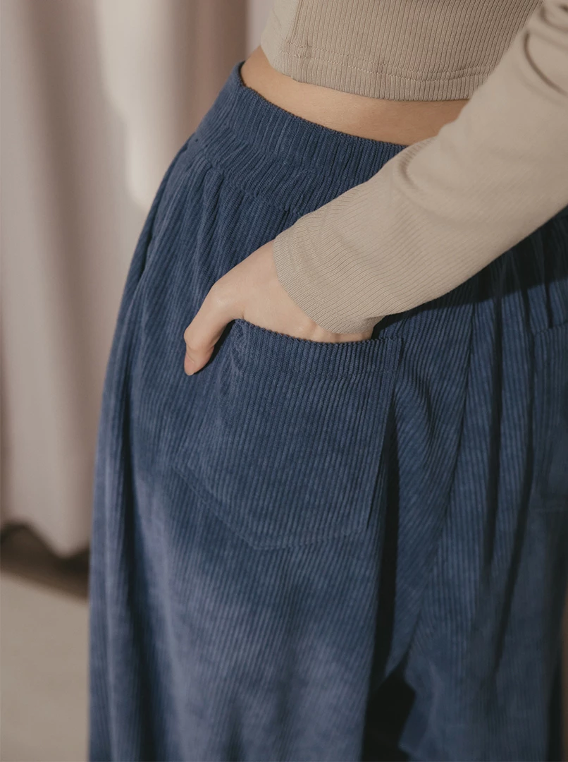 燈芯絨收口休閒褲