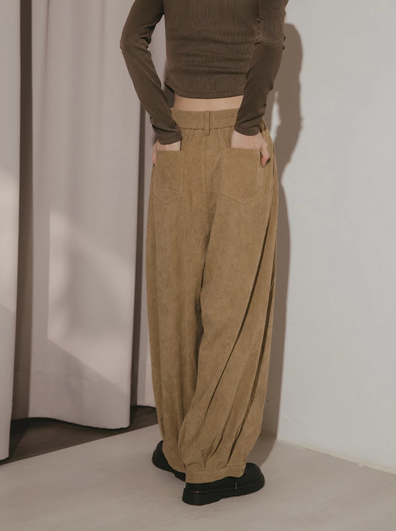 燈芯絨收口休閒褲