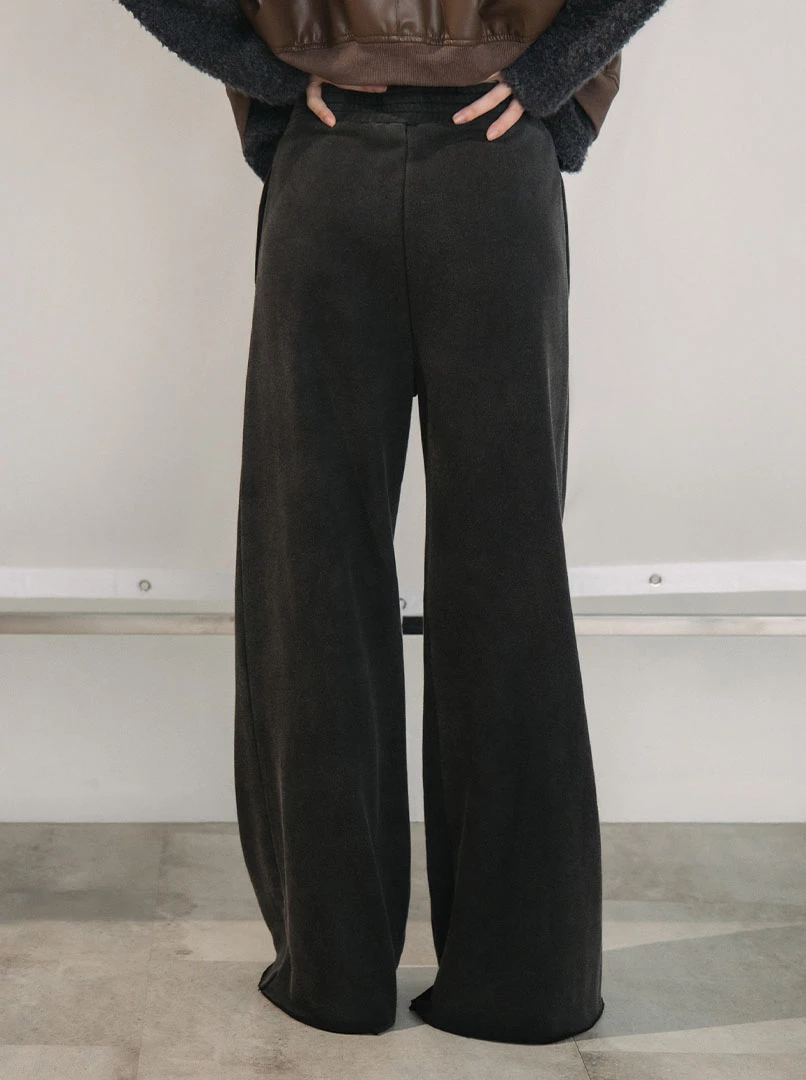 交叉棉質低腰休閒褲