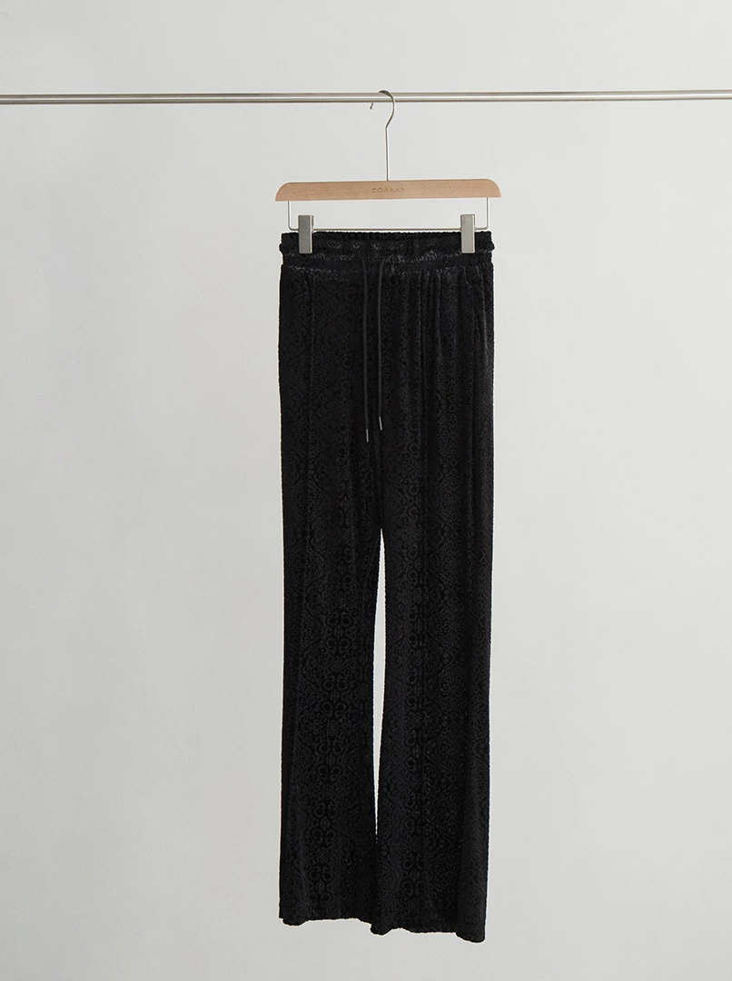 絨面復古實穿修身長褲