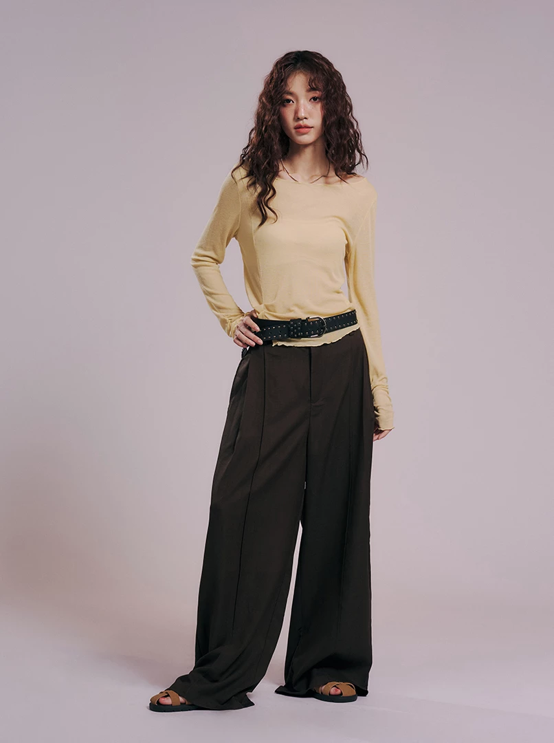 極百搭直筒休閒西褲