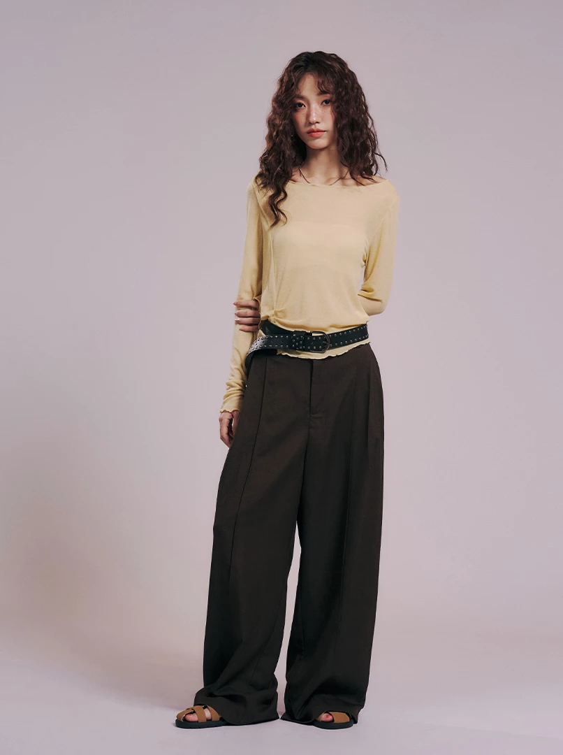 極百搭直筒休閒西褲