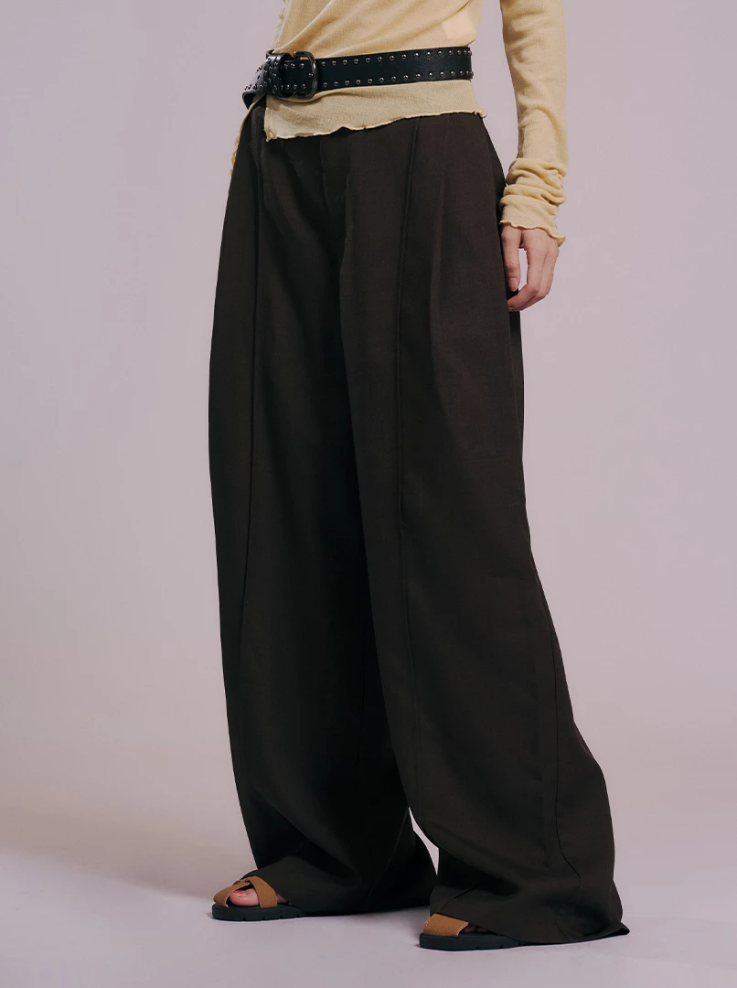 極百搭直筒休閒西褲