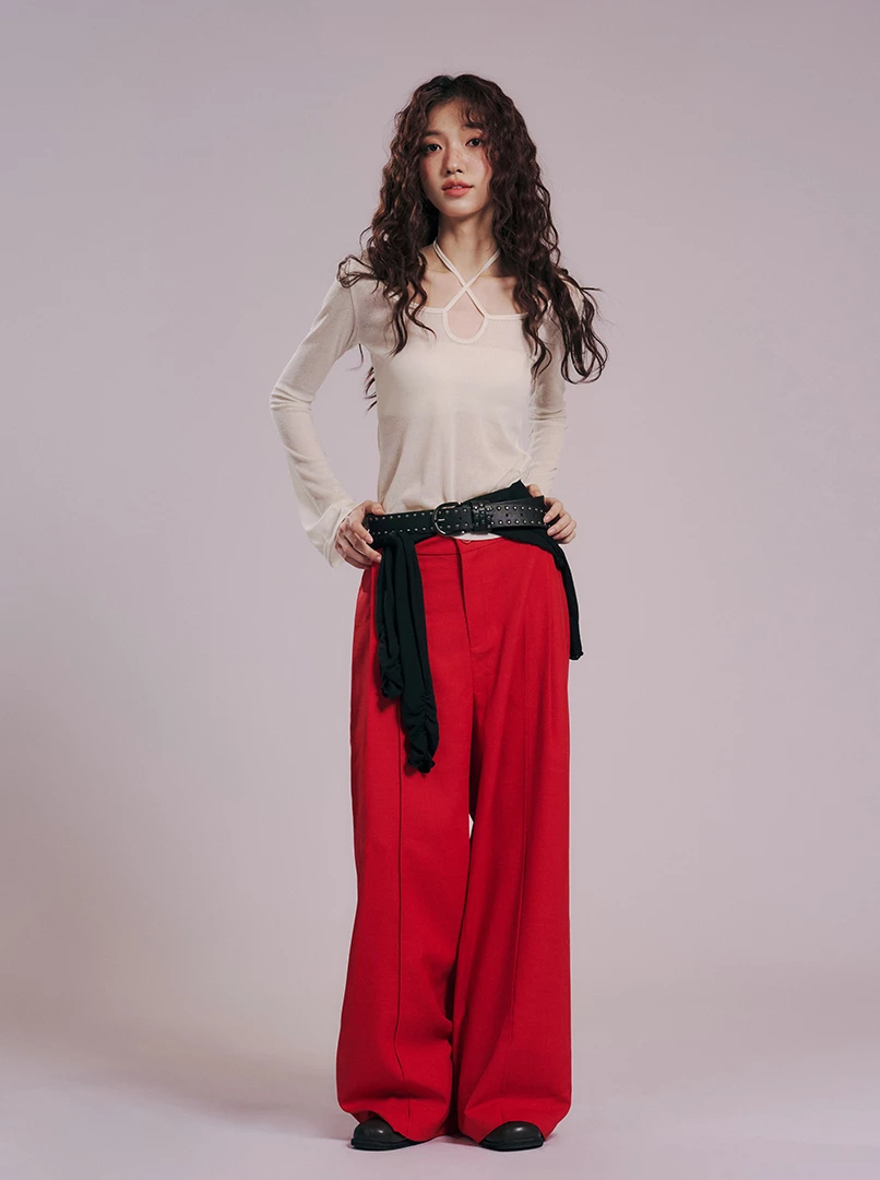 極百搭直筒休閒西褲