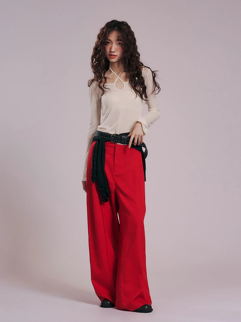 極百搭直筒休閒西褲