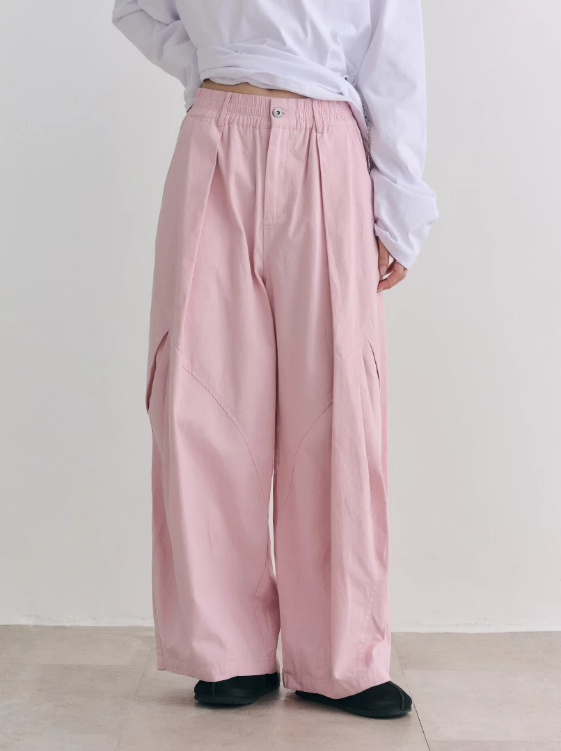 自訂工裝挺版闊腿長褲